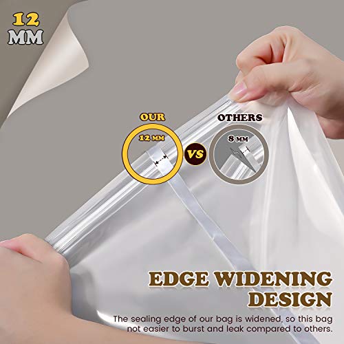 Brining Bag, 26"×22", 2 Pack, Extra Large Turkey Brine Bag with 2 Strings and 2 Larger Clips, Thickened materials, Double Track Zippers Brine Bags, Brining Bags for Turkey, Ham, Beef, Marinade