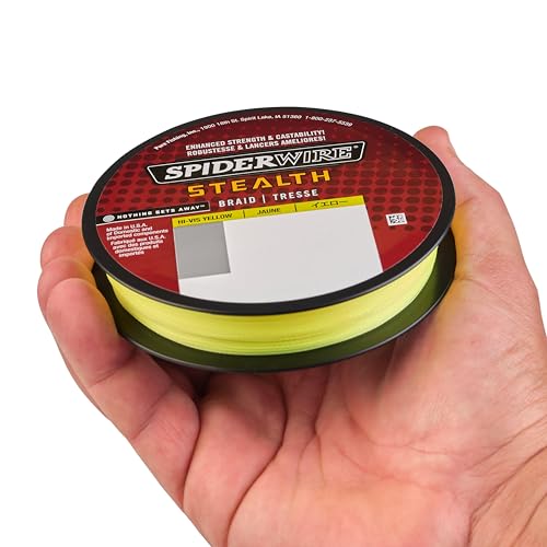SpiderWire Stealth Braid Fishing Line - color: Hi-Vis Yellow, size: 200yd, style: 8lb Break Strength