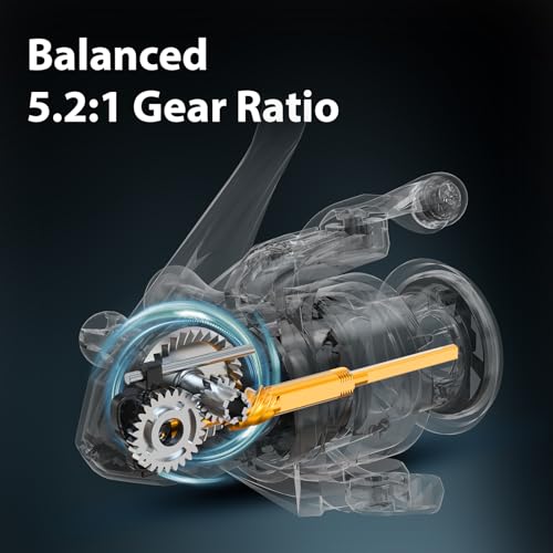 Handing M1 Spinning Reel Freshwater Fishing Reel, 9+1 Ball Bearings for Smooth Performance, Up to 26.5 lbs Max Drag Power, CNC Aluminum Spool, 500 Size for Light Fishing, 2000 for Versatile Freshwater - size: Size 4000
