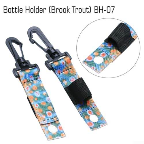 Minhe 2 pcs Fly Fishing Floatant Bottle Holder With Karabiner Clip Nylon Sinkant Webbing Bottle Holder For Securing Floatant Bottles To Fishing Apparel
