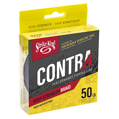 Strike King Contra Braid Performance Fishing Line, 300-Yards - color: Green, style: 300-yard/50-pound