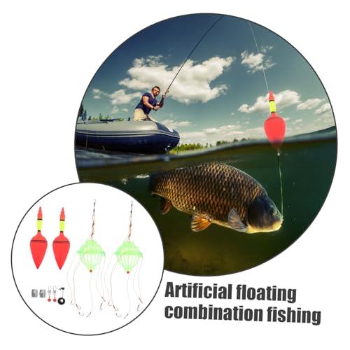 Happyyami 1Set Artificial Fishing Bait Combination Buoy Tackle Accessory for Bait Dissolving Durable Material for Fishing Enthusiasts