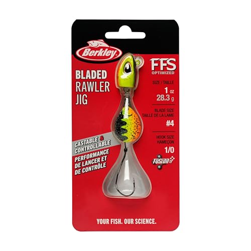 Berkley Bladed Rawler Jig - color: Hot Chub, size: 1 oz - 1/0 Hook Size