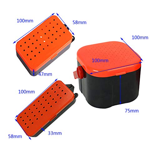 Storage Box, Breathable Fishing Live Baits Container Holder Box Worms Lures Storage Organizer-Small