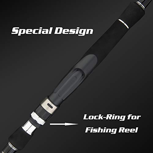 BERRYPRO Light Surf Spinning Rod Striper Fishing Rod Striped Bass surf Rod (9'/9'6''/10'6''/11'/12') - style: 9'-medium (10-20lbs)