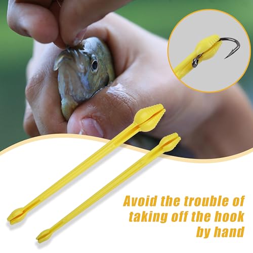 Plastic Fishing Hook Disgorger Snelled Fish Hook Remover Tool Portable Unhook Tool Fish Extractor Detacher Dehooker Fishing Gear Accessories - size: LARGE-4PCS SMALL-4PCS