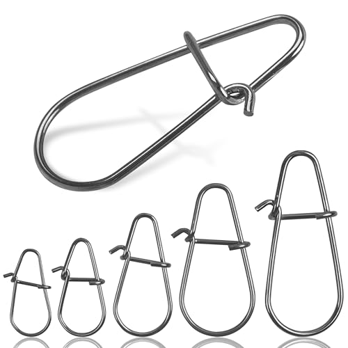 Crankbait Snaps Fishing Snap Clips,150pcs Duolock Fishing Snaps Quick Change Fishing Power Clips Fast Snaps Speed Clips for Fishing Lures Freshwater Saltwater Lure Snap Connector Tackle - size: 5#-150pcs