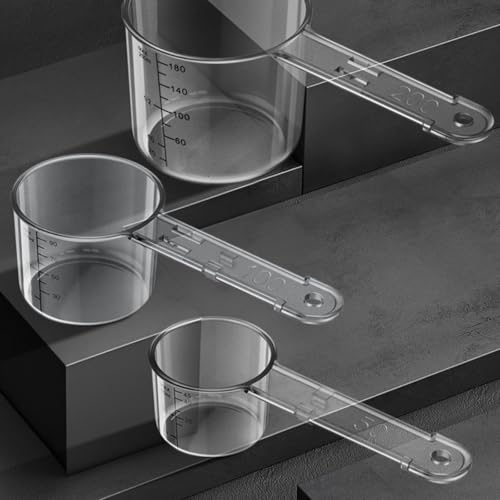3Pcs Stackable Fishing Baits Mixing Cups Container Set Strong Construction for Safe in Any Styles Allurement Cups - color: Transparent color
