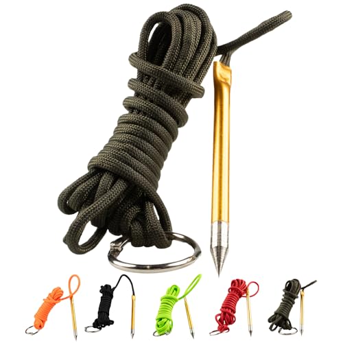 Fish Stringers – 10- & 20-Foot Lengths – 30+ Colors to Choose from! - color: Olive Drab, size: 20 feet