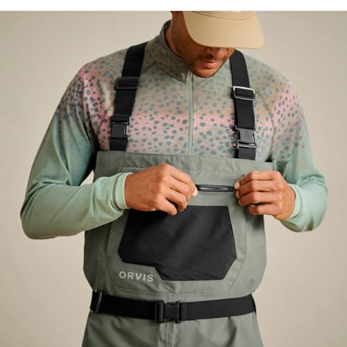 Orvis Men's Clearwater Bootfoot Wader Felt | 30K/8K Rating, Convertible Fit & Smart Storage, Lightweight 4-Layer Waterproof Breathable Fabric - size: Medium Long