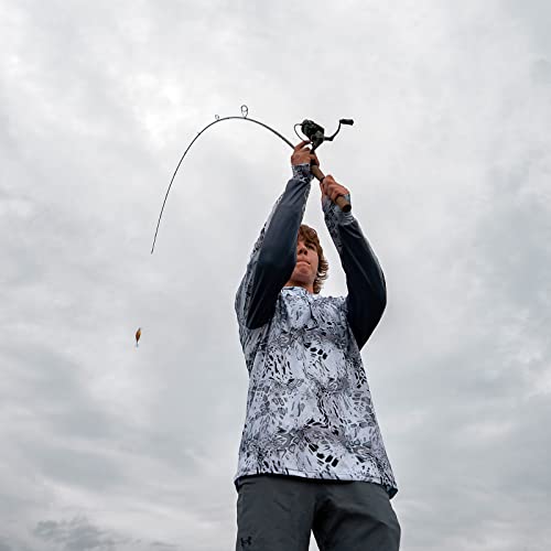 KastKing Spartacus II Fishing Rods - IM6 Graphite Blanks Casting & Spinning Rods, 2-Piece Rods with Extra Tip Section, PTS Power Transition System, KastFlex Technology, Rubber Cork Handle - size: 7'3"- MH- Fast (2pcs+ Extra Tip), style: Spinning