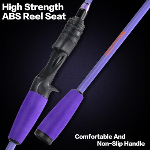 Sougayilang VoidFlare Performance Spinning & Casting Fishing Rod, Lightweight IM6 Graphite with Hook Keeper, EVA Grip - size: Cast-7'0''-Medium Heavy