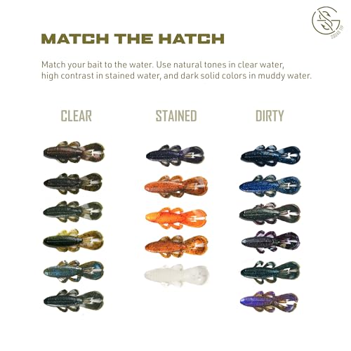 Googan Squad Bandito Bug Fishing Lures – Soft Bait for Bass Fishing, Swim Baits with Unique Kicking Action, Saltwater and Freshwater Fishing Gear, Pack of 6 (4 inches) - color: Bama Bug