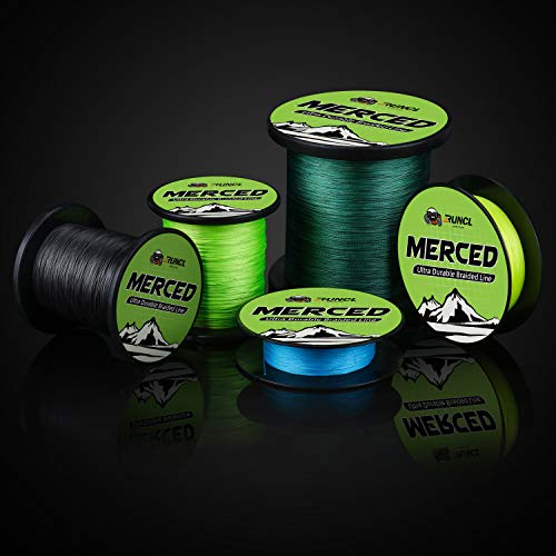 RUNCL Braided Fishing Line Merced, 1000 500 300 Yards Braided Line 4 8 Strands, 6-200LB - Proprietary Weaving Tech, Thin-Coating Tech, Stronger Smoother for Freshwater Saltwater - color: Moss Green, size: 10lb/500yards (4 Strands)