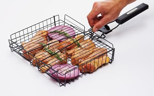 GrillPro 24876 Deluxe Non Stick Broiler Basket with Detachable Handle - style: Broiler Basket