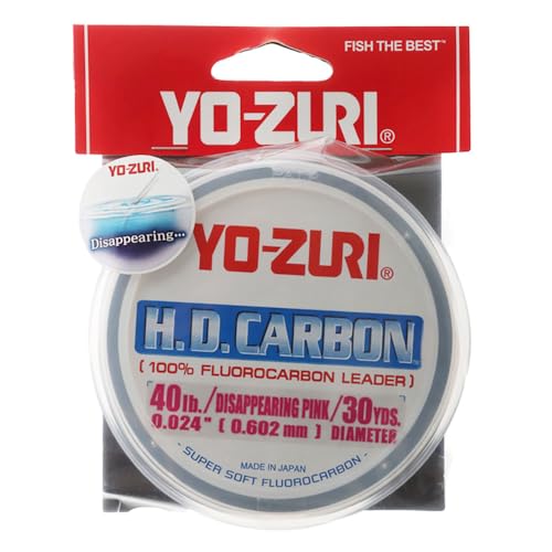Yo-Zuri HD Disappearing Pink Fluorocarbon Leader 30YD 40LB
