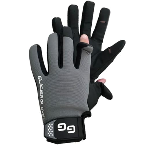 Glacier Glove Unisex Elite Angler Durable Outdoor Slit-Finger Gloves | Water-Resistant, Quick-Dry, Multi-Functional, Form-Fitted Handwear - size: Medium