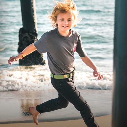 Arcade Belts A2 Youth Unisex Adventure Stretch Belt | Heavy Duty Elastic, Metal Free Buckle - color: Static - Olive