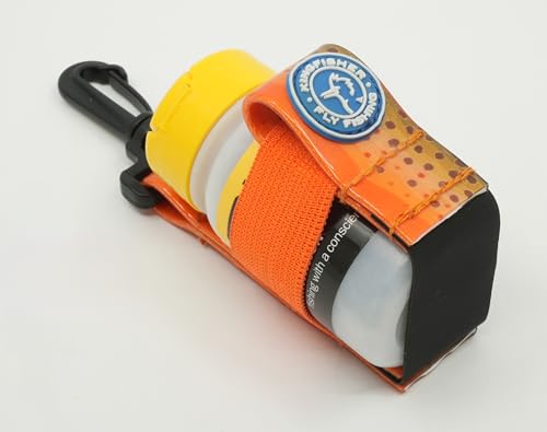 Loon Outdoors Top Ride Dun Powder Dry Fly Floatant with Kingfisher Dry Shake Holder - color: Fall Run Brown Trout