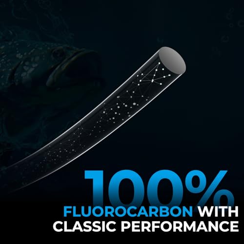 KastKing Kovert 100% Fluorocarbon Fishing Line - Clear Fishing Leader, High Sensitivity, Strong Knot Strength, Shock & Abrasion Resistant, Extreme Clarity, Ultra-Low Visibility, Fast Sinking - color: Kovert Classic (Durable & Abrasion Resistant）, size: 10