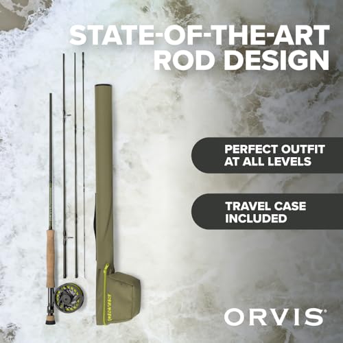 Orvis Encounter Fly Rod Outfit - 4Pc Fishing Rod and Reel Combo | Smooth Performance, Complete with Reel, Line, Backing, & Leader for Young Anglers, Pre-Balanced Ready-to-Fish Setup - size: 5-Weight, 8'6"