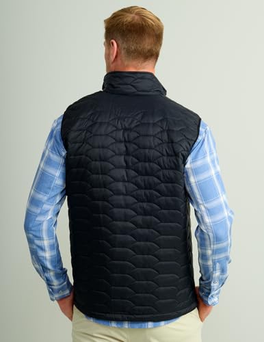 HUK - Men's Scale Vest, DWR Insulated Performance Fishing Vest - color: Black, size: Medium
