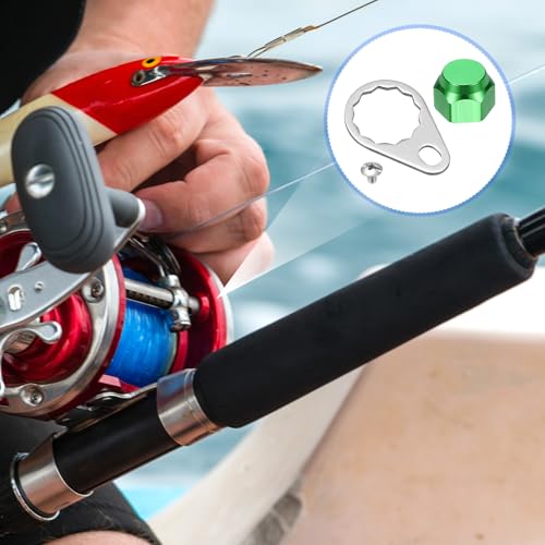 Fishing Reel Screw Nut Caps, Right Handle Knob Locking Plate Nut Replacement Parts - color: Green, size: M7