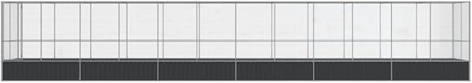 Steel Aviary with Extension, Large Bird Cage with Lockable Door, Aviary Spacious and Versatile Cage Ideal for Parakeets, Parrots, Lovebirds, Cockatiels, Pigeons, 490.6"x81.5"x83.5",-285
