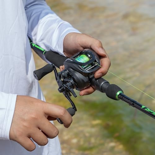 KastKing Zephyr Dual-Tip Fishing Rod and Reel Combo,Spinning & Baitcaster Combo,Dual Tips Section for Different Powers,IM6 Graphite 2-Piece Rod with Extra Tip,Sensitive & Powerful,Freshwater Fishing - style: Cast: 6'0"- Ml& M- Dual-tip Rod - Left Handed(b