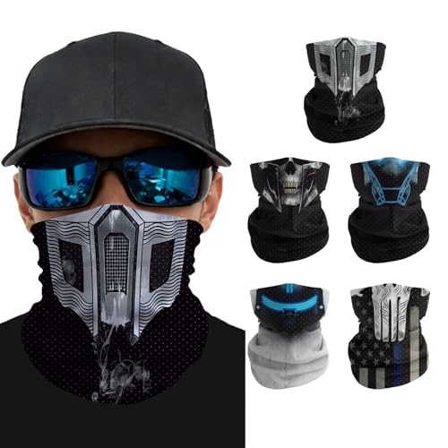 Summer Cooling Neck Gaiter UV 50+ Sun Protection Breathable Mesh Face Mask - color: 5pcs-helmet