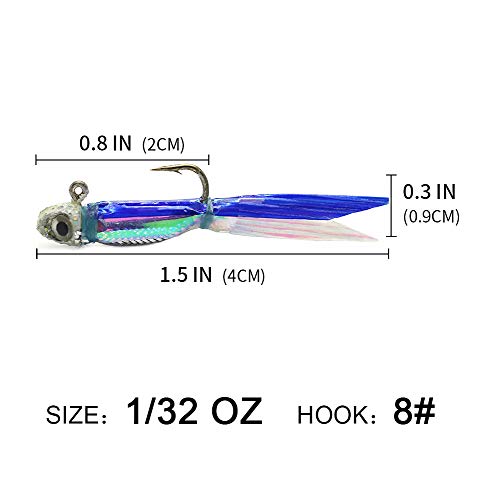 YZD Silverside Minnow Crappie Jig 12pcs - color: 05 3Color Mix