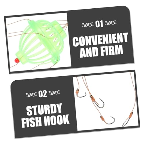 YARNOW Fishing Float Set Explosive Hooks 10-Piece Artificial Fishing Bait Tackle Kit for Freshwater