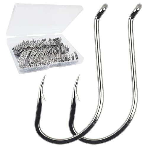 Octopus Fishing Hooks-120pcs Sport Circle Hooks Octopus Beak Offset Fishing Hooks Black High Carbon Steel Fishing Jig Hooks Barbed Fishhook for Saltwater Bass Trout Size8#-9/0 - size: 150pcs-1#