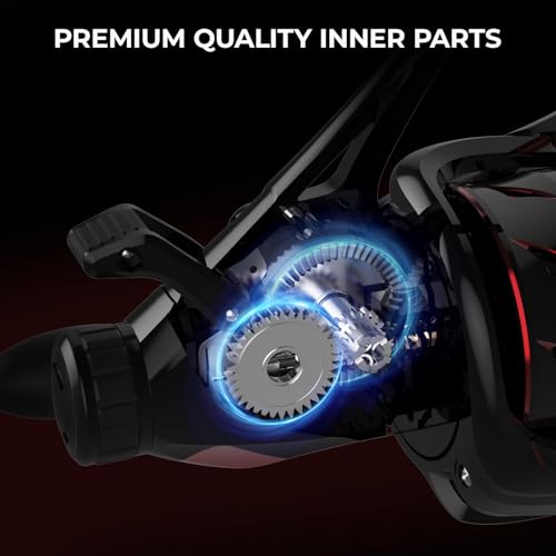 KastKing Sharky Baitfeeder III Spinning Reel 10+1 Shielded Stainless Steel BB - Carbon Fiber Drag for Live Liner Bait Fishing Action - style: 3000