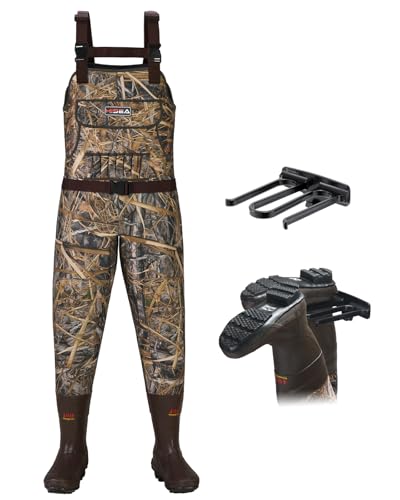 HISEA Women Waders Waterproof 400G Insulated Neoprene Chest Wader for Women - color: Next Camo, size: 7