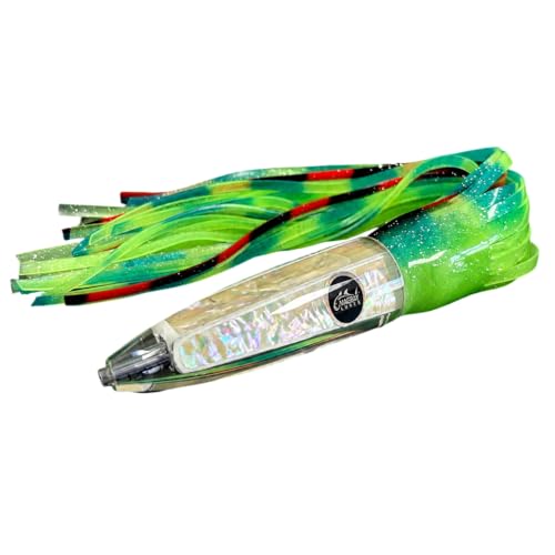 High Speed Wahoo Lures - Wahoo Clippers - color: Glow in the Dark, size: Rigged with Trolling Weight