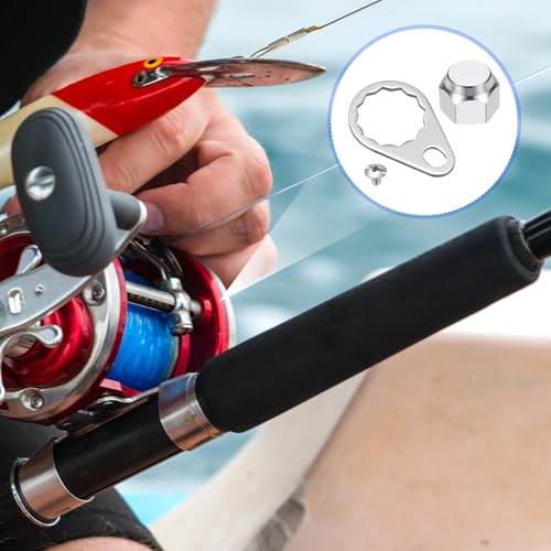 Fishing Reel Screw Nut Caps, Right Handle Knob Locking Plate Nut Replacement Parts - color: Silver, size: M7