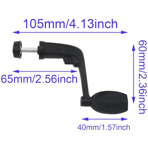 3PCS Fishing Reel Handle Plastic Fishing Spinning Reel Handle Grip Replacement Black Universal Reels Accessories for Most Fishing Reels