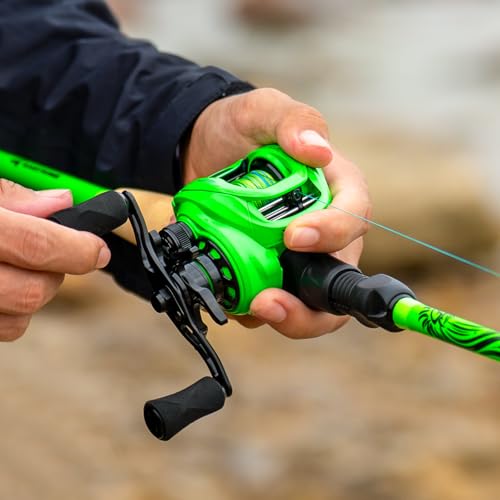 KastKing Zephyr Dual-Tip Fishing Rod and Reel Combo,Spinning & Baitcaster Combo,Dual Tips Section for Different Powers,IM6 Graphite 2-Piece Rod with Extra Tip,Sensitive & Powerful,Freshwater Fishing - style: Cast: 7'0''- M& Mh- Dual-tip Rod - Left Handed(