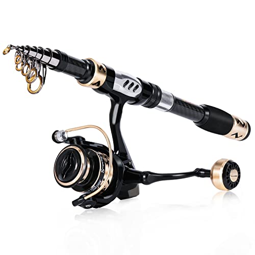 Sougayilang Fishing Pole with Spinning Reel Portable Fishing Rod Reel Combos - size: 1.8M Rod with 2000 Reel, style: Only Rod and Reel