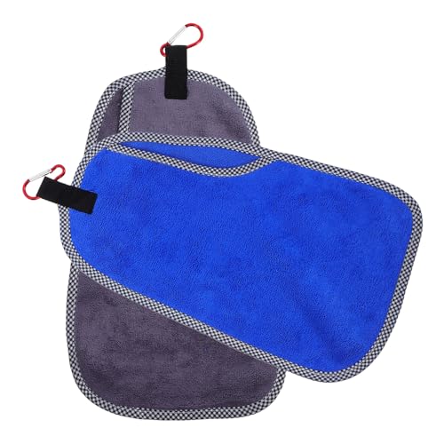 Luxshiny 2pcs Quick-Dry Fishing Towels with Clips Microfiber Outdoor Rod Towels for Hand Drying and Rod Cleaning for Camping Fitness and Boating Use