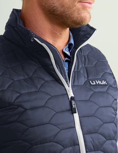 HUK - Men's Scale Vest, DWR Insulated Performance Fishing Vest - color: Naval Academy, size: XX-Large