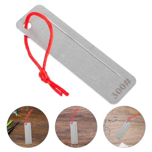 Mini Fish Hook for Fishing Hooks and Knives Sharpener Tool with Diamond-plated Iron Roller Sharpening Stone, Lightweight and Multifunctional for Outdoor Activities and Camping