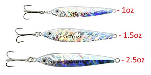 1.5oz-2.5oz Bullet Jig - 3 Pack - 4 Colors & 3 Weights to Choose from - color: Herring, size: 1.5oz