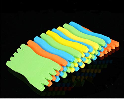 Toasis Fishing Leader line Holder Foam Board Snelled Hook Keeper Pack of 10 - size: 6x14cm