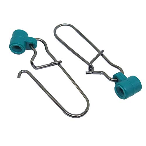 25/50/100 PCS Fishing Line Sinker Slides Duo Lock Snaps High Strength Stainless Steel Sinker Slider Swivel Snap Kit Fishing Tackle - color: Green, size: 100 Pieces