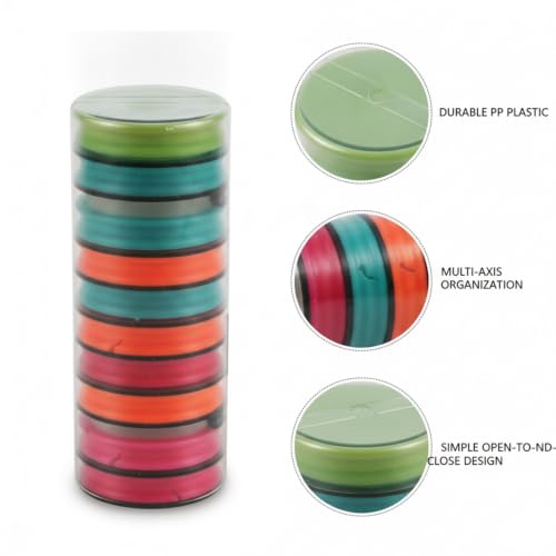 Fishing Line Storage Box, Multi-Axis Spool Organizer for Tackle Management, PP Plastic Container (1 PC) - size: 2.44 x 2.44 x 5.91 in