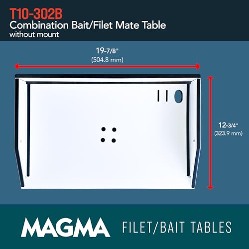 Magma T10-302B HDPE Bait and Fillet Table, 21" Fish Cleaning Station