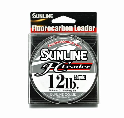 Sunline FC Leader Fishing Line, 12 Pound 50 Yards, Clear