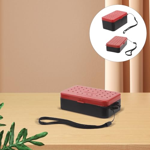 2pcs Live Bait Storage Box Double-Layer Breathable Plastic Worm Bait Holder Portable Fishing Accessories Suitable for Outdoor Anglers